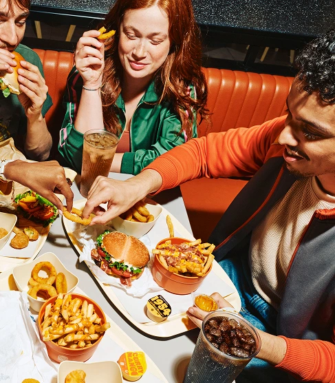 friends having lunch