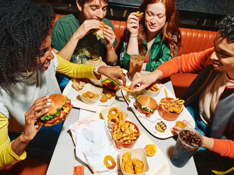 friends having lunch